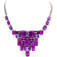 Amethyst Glam Royal Bib Necklace